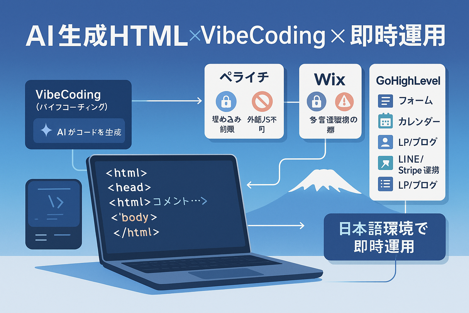 バイブコーディングでHTMLページを生成